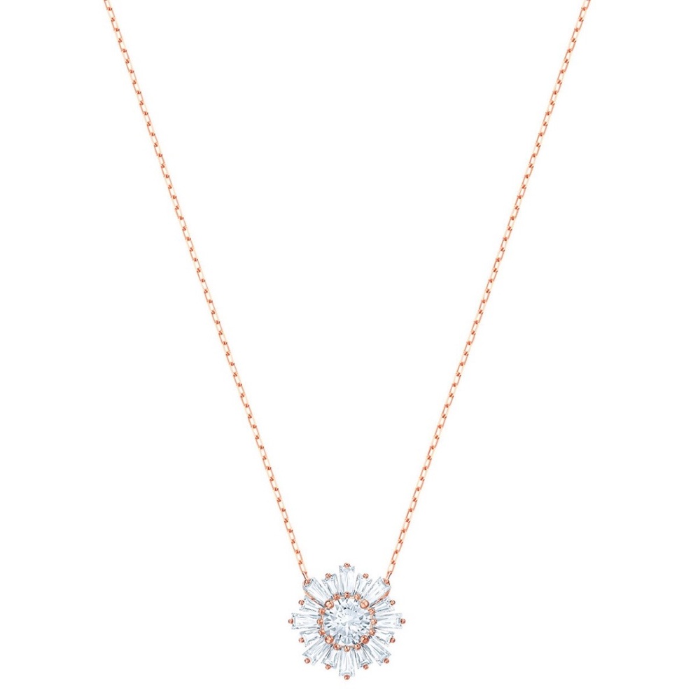 Swarovski Crystal Rose Gold Sunshine Idyllia Flower Pendant Necklace 5451376 - Picture 11 of 12